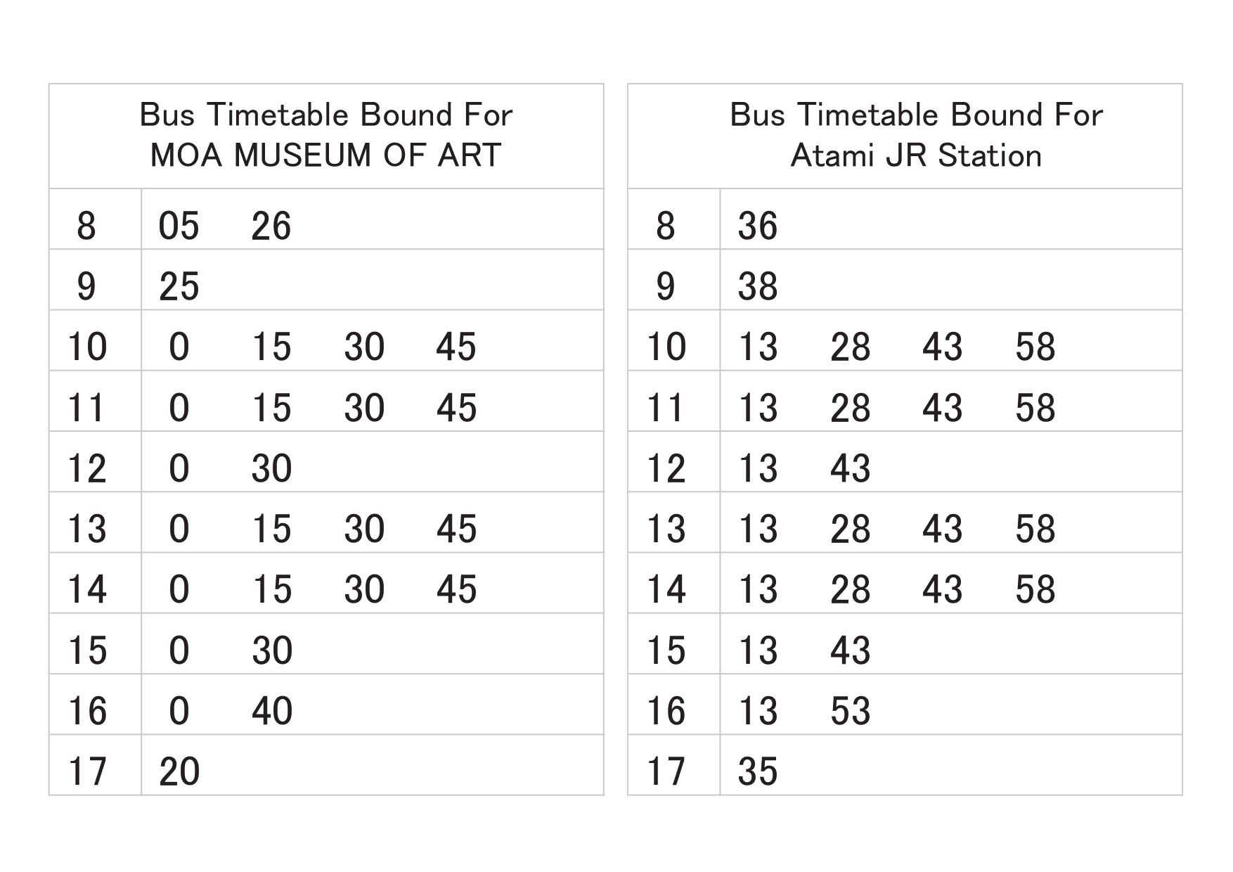 bus-taimetable